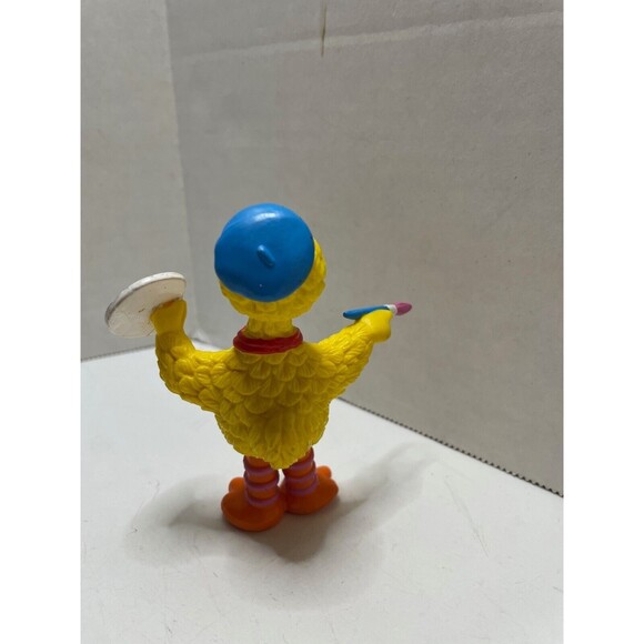 Big Bird Artist Painter Figure Sesame Street Vintage Applause PVC Muppet Shell - Picture 2 of 5